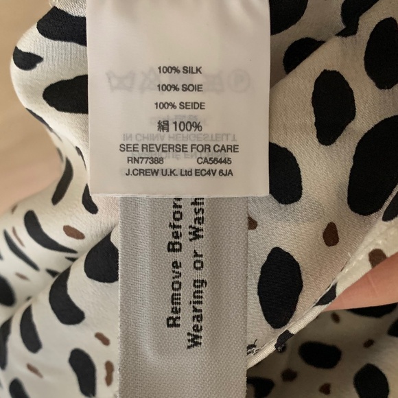 New J. Crew silk leopard print cami size 12 tank career party tank top layer - Picture 8 of 14
